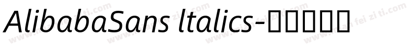 AlibabaSans ltalics字体转换